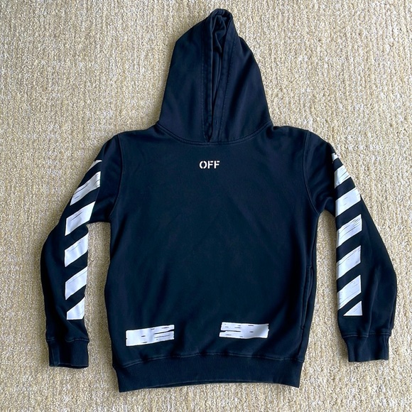 Off-White 2013 Seeing Things Mens M Black/White Hoodie Italian Arrow Sweatshirt - Picture 2 of 15